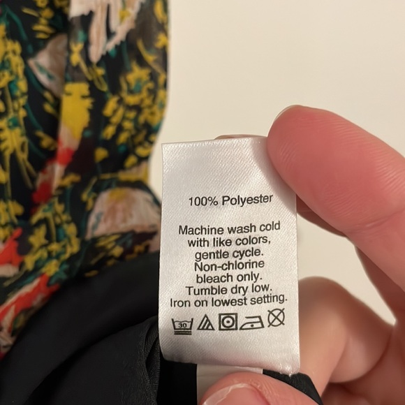 J.Crew Long Black Floral Dress with Adjustable Straps - Picture 6 of 6